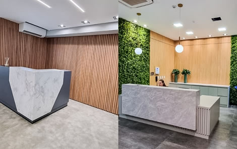 Ambientes completos para o administrativo de uma empresa do agronegócio